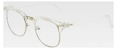 Produktbild von Brille für Kurzsichtigkeit mit Dioptrien -5.50 für Herren und Damen, transparente Fassung in Weiß