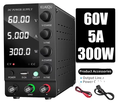 Immagine prodotto di Alimentatore, tensione regolabile, regolazione precisa della corrente, SPS-C605 60 V 5 A, 220 V con spina UE