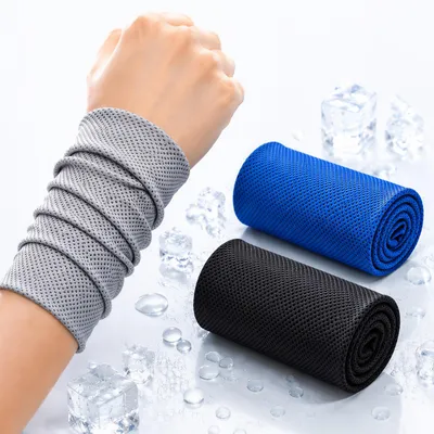 Produktbild von 3 Stück Kühlhandtuch Cooling Towel,multifunktionales Sport Zubehör,Schweißband & Kühlband,sofort kühlend,schnelltrocknend für Fitness,Laufen,Outdoor