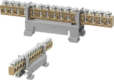 Produktbild von Sammelklemme für Hutschiene Phasen Leiterklemme Verteilerklemme grau 15 x 16mm²