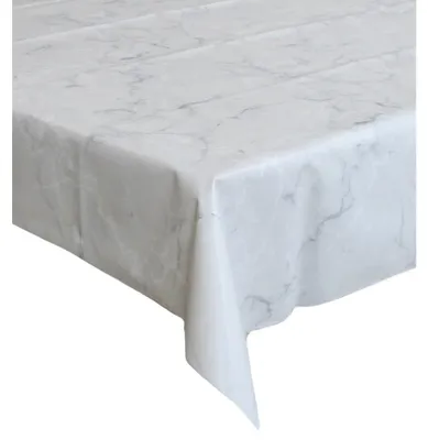 Produktbild von Wachstuch/Tischdecke Marmoroptik hellgrau 140 x 250 cm