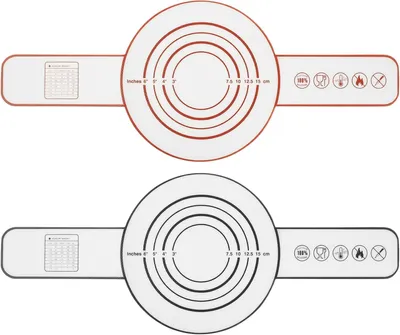 Produktbild von 2 Stück Silikon Backmatte für Dutch Oven, Brotbackmatte Silikonmatte zum Backen mit Lange Griffen, Glasfaser Backofen Dutch Oven Backbleche für Brot Kekse, Wiederverwendbare
