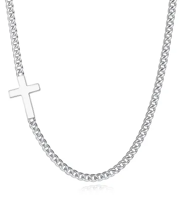 Immagine prodotto di Collana da uomo in acciaio inossidabile con ciondolo a croce