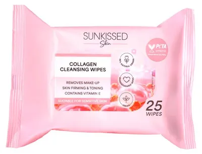 Immagine prodotto di Salviette detergenti al collagene Sunkissed Haut - 25 pezzi