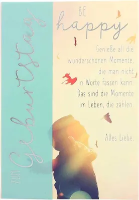 Produktbild von 1 xGeburtstagskarte 30/Zum Geburtstag Be happy Genieße all