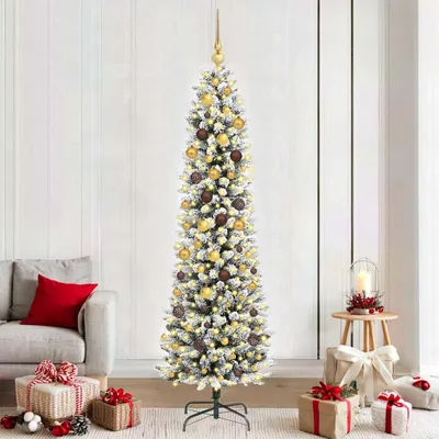 Immagine prodotto di Albero di Natale artificiale con 300 LED con supporto bianco 210 cm