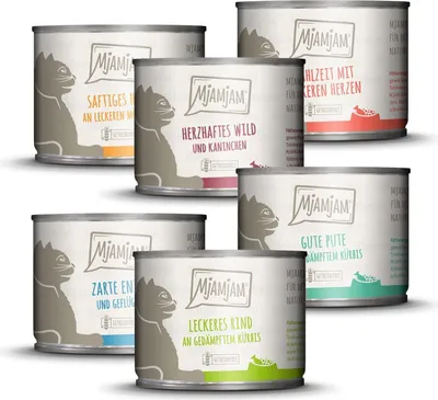 Produktbild von MjAMjAM - leckere Mahlzeiten Mixpaket III für deine Katze 6x 200g