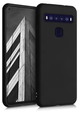 Produktbild von kwmobile Handyhülle für TCL 10L Hülle - TPU Case - Kabelloses Laden - Schutzhülle Cover in Schwarz matt