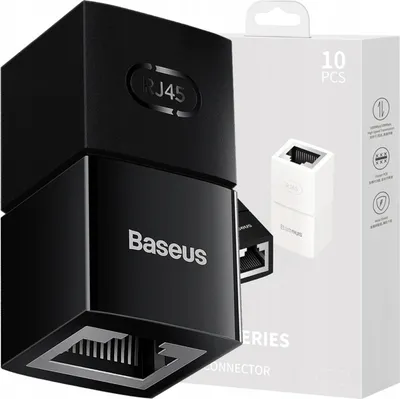 Obrázok produktu pre Baseus sieťový konektor Ethernetový kábel konektor Rj-45 10 ks čierny