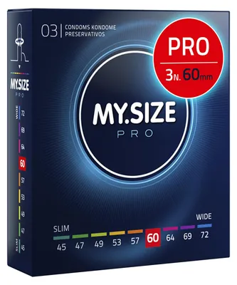 Immagine prodotto di MY.SIZE PRO Preservativi Elite taglia 5, 60 mm, XXL, 3 Pezzi, vestibilità perfetta e dimensioni adatte a tutti