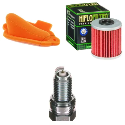 Image de Kit d'entretien pour Beta Evo 250 4T, année 2018 : filtre à air, filtre à huile, bougie d'allumage de la marque Pamoto - Neuf