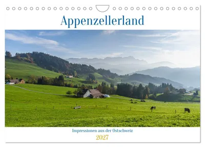Zdjęcie produktu dla Region Appenzell (kalendarz ścienny 2027, format A4 poziomy), kalendarz miesięczny CALVENDO