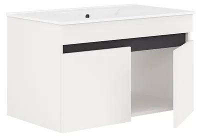 Produktbild von Kondela Waschbeckenunterschrank Choice 80 - weiß / Eiche Artisan