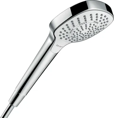 Produktbild von Hansgrohe Croma Select E, Handduschbrause mit Kopf, Chrom, Weiß, Wand