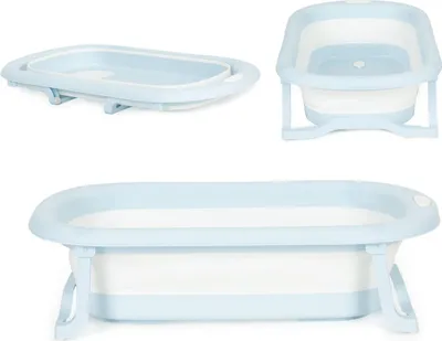Image de Baignoire bébé pliable avec bouchon de vidange - Grise