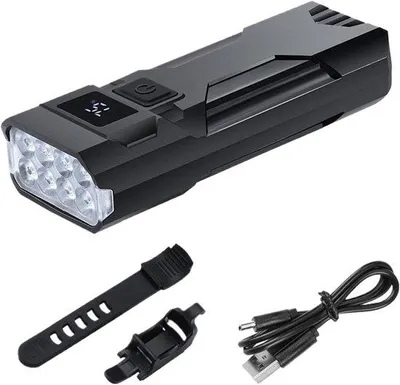 Productafbeelding van VHV - Fietslamp - Voorlamp voor fiets - USB-oplaadbaar - 2 lichtstanden - grootlicht en dimlicht - geschikt voor fiets, elektrische scooter, racefiets en mountainbike
