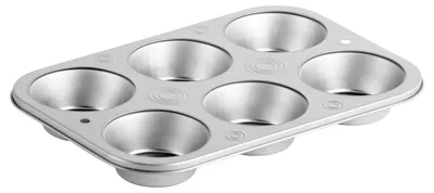 Muffinbackform 26x17 cm, 6 Mulden, antihaftbeschichtet, backofenfest