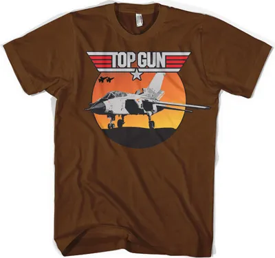 Produktbild von Top Gun - Sunset Fighter T-Shirt - Large - Brown