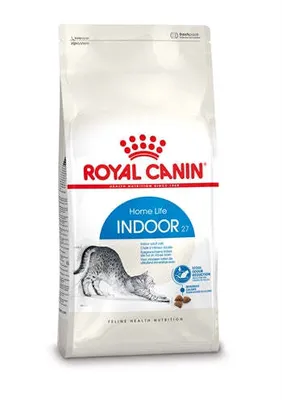 A bag of Royal Canin Feline Indoor cat food.