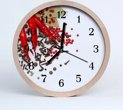 Produktbild von Holzuhr 20fi cm wanduhr - Chili-Pfeffer