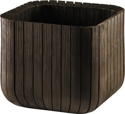 Obrázok produktu pre KETER Cube Planter M Kvetináč 297 X 297 X 297 cm Hnedý 230226