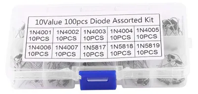 Productafbeelding van 10 Value Rectifier Diodes Assortimentset 100 stuks