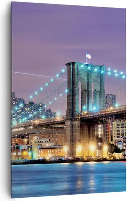 Produktbild von Bild auf Leinwand - Leinwandbild - Einteilig - Metropole Fluss Brücke Geschichte - 80x120cm - Wand Bild - Wandbilder - Leinwanddruck - Wanddekoration - Leinwand bilder - Wandbild - PA80x120-2600