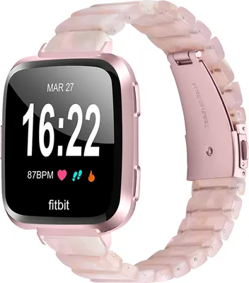 Produktbild von INF Resin Uhrenarmband für Fitbit Versa/Versa Lite/Versa 2 – Wasserdicht & Stilvoll Rosa