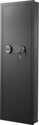 Produktbild von SucceBuy Wandtresor mit Passwort und Schlüssel, Gehäuse aus kaltgewalztem Stahl Q235 mit verstellbaren Ablagen und LED-Beleuchtung, Einbausafe für Geld, Schmuck und Reisepass