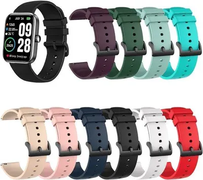 Productafbeelding van Siliconen horlogeband 22 mm - reserveband voor Fitpolo/Gydom/Aeac/TOOBUR/Enomir/Yoedge - comfortabel en duurzaam - Homevero