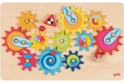 Zdjęcie produktu dla Goki The great cogwheel game, Zestaw zębatek, 3 lat(a), Drewno, 16 szt.