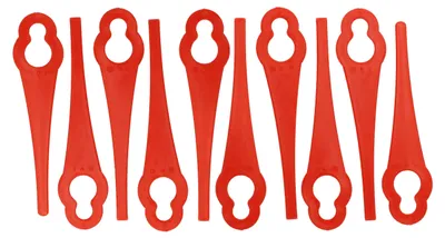 Produktbild von vhbw 10x Ersatz-Messer Ersatz für Einhell 34.057.30 für Rasentrimmer - Ersatzklinge Rot, Nylon / Kunststoff