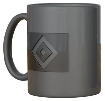 Mok mit HSV-Relief, Grau, 0,3 l, Keramik