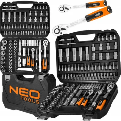 Zdjęcie produktu dla Zestaw Kluczy Nasadowych Neo 110 El. 1/2" 1/4" Torx W Satynowym Etui