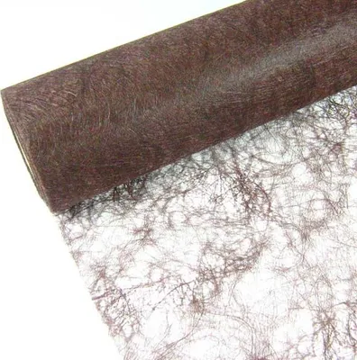 Produktbild von 25m Sizoflor ® Original Tischband Tischläufer Tischdeko Faserseide 30cm / 300mm, Farbe:schokobraun