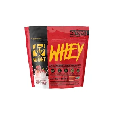 Obrázok produktu pre Mutant Whey 2270 g jahoda / Srvátkové whey proteíny / Prvotriedny srvátkový proteín s lahodnou chuťou vyrobený zo 4 druhov najkvalitnejších bielkovín