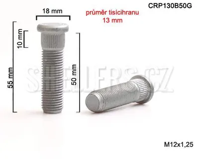 Obrázok produktu pre Skrutka kolesa - čap M12x1,25x50G miliameter 13 mm (CRP130B50G) Nissan