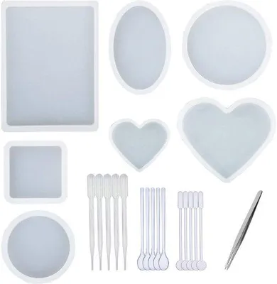 Image de Kit de bijoux en silicone - 7 pièces - Différents modèles - Pince et outil inclus