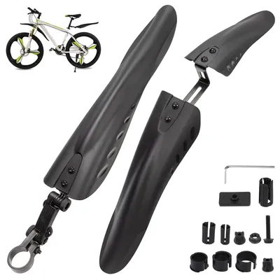 Obrázok produktu pre Blatník - Sada blatníkov pre horské bicykle - Predný blatník 24-29 palcov - Zadný blatník - Jednoduchá montáž - Najlepšia ochrana proti nečistotám - Príslušenstvo na bicykel