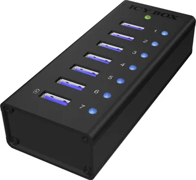 Image de RaidSonic ICY BOX IB-AC618 - Hub - 7 x SuperSpeed USB 3.0 - Desktop
