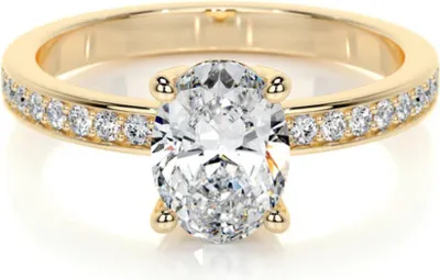 Produktbild von Nicole Manson Diamantring 585 Gold mit Ovaler Labordiamant Ovaler Solitärring 1.00 ct