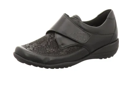 Produktbild von Waldläufer KATJA-SOFT Halbschuh, OrthoTritt®, Memphis Stretch ,schwarz, Weite K, Klettverschluss K01304-311-001 38 1/2