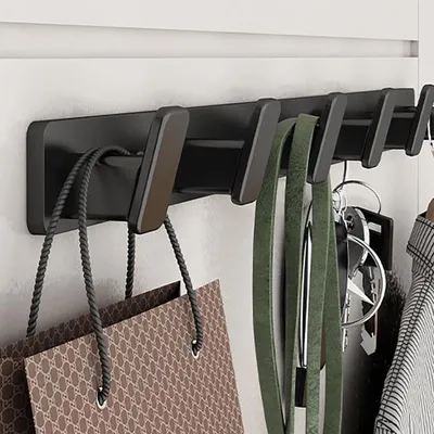 Imagen del producto de Perchero de pared con 5 ganchos, de 40 cm, para la cocina