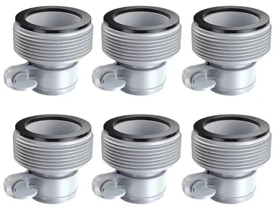 Produktbild von 4er-Set Intex Poolschlauch Adapter Typ B – 1,5 Zoll, mit Gummidichtung – Schlauchverbinder und Anschlussadapter für Filterpumpen