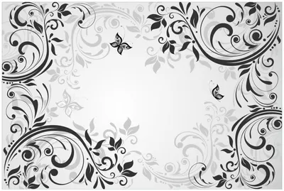 Produktbild von Wallario Premium Glasbild, freischwebende Optik, kräftige Farben, Größe 90 x 60 cm Motiv Schnörkelmuster mit Schmetterlingen