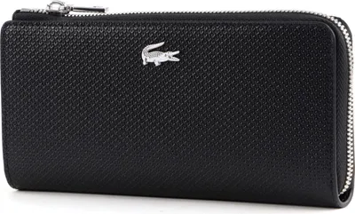 Image de LACOSTE Cuir porte-monnaie Chantaco Classics Slim Zip Wallet Noir