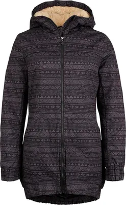 Produktbild von RED by EMP Damen schwarze Winterjacke mit Kapuze XXL
