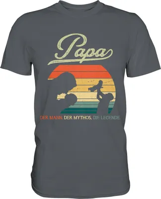 Produktbild von Papa Kind Vatertag Geschenk Vater T-Shirt – Dark Grey / 3XL