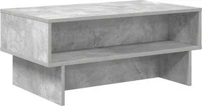 Image de Table basse Gris béton 80 x 46 x 35 cm Bois d'ingénierie
