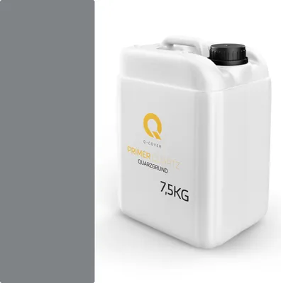 Produktbild von Q-Cover Quarzgrund Für Buntsteinputz 7,5kg Silber M11 Acrylatdispersion Grundiermittel Innen & Außen Für Wände Ca. 0,3-0,4 Kg/M2